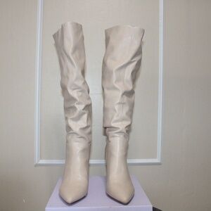 MADDEN GIRL FAIRFIELD - BONE BOOTS 3.5" HEEL SIZE 8.5M